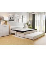 Biela rozkladacia posteľ Betka s matracom
