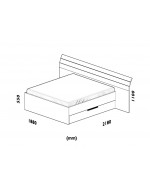 AKCIA - manželská posteľ s úložným priestorom Zuzka XL Kráľovská výška