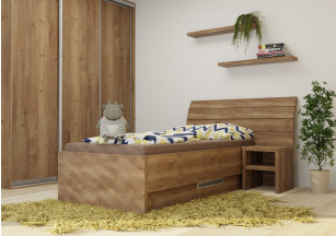 Jednolôžková posteľ s úložným priestorom Zuzka XL