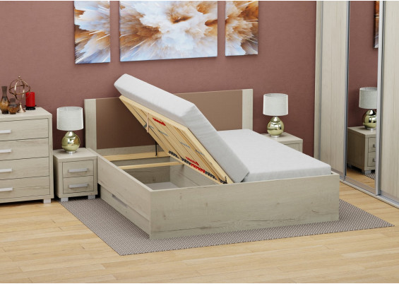 Manželská posteľ s úložným priestorom Danka