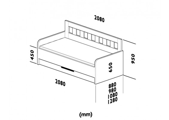 Jednolôžková posteľ s úložným priestorom Mirka R
