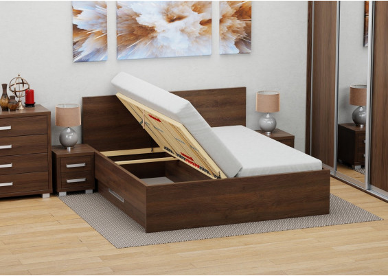 Manželská posteľ s úložným priestorom Lucka