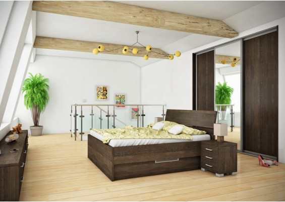 Manželská posteľ s úložným priestorom Lenka Kráľovská výška