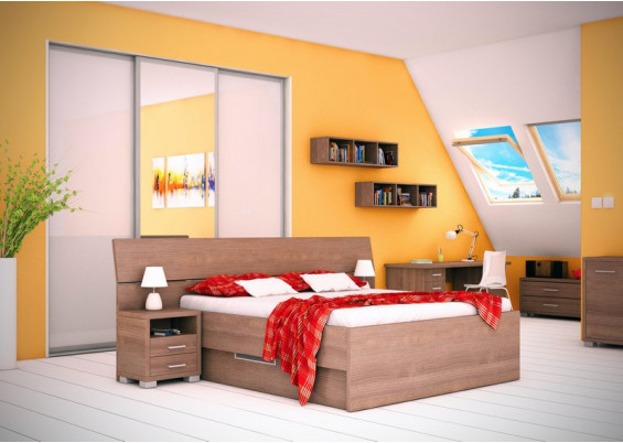 Manželská posteľ s úložným priestorom Lenka XL Kráľovská výška