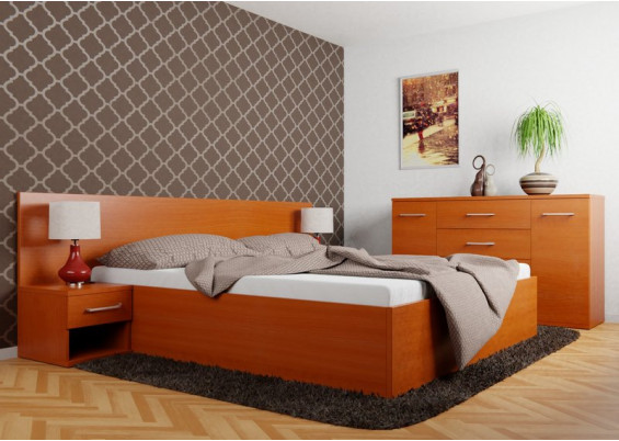 Manželská posteľ s úložným priestorom a roštami Elenka