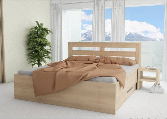 Manželská posteľ s úložným priestorom Terka