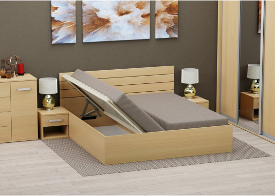 Manželská posteľ s úložným priestorom a roštami Soňa