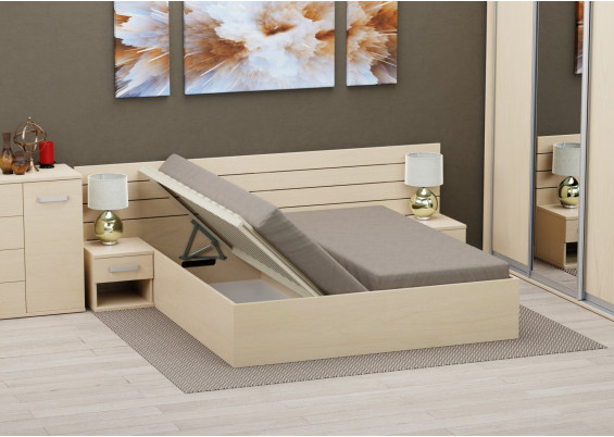 Manželská posteľ s úložným priestorom a roštami Soňa XL