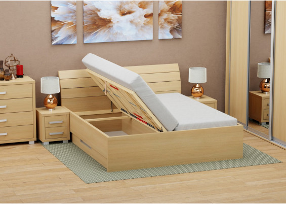 Manželská posteľ s úložným priestorom Zuzka Kráľovská výška
