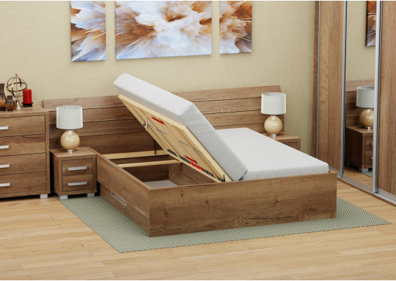 Manželská posteľ s úložným priestorom Zuzka XL Kráľovská výška